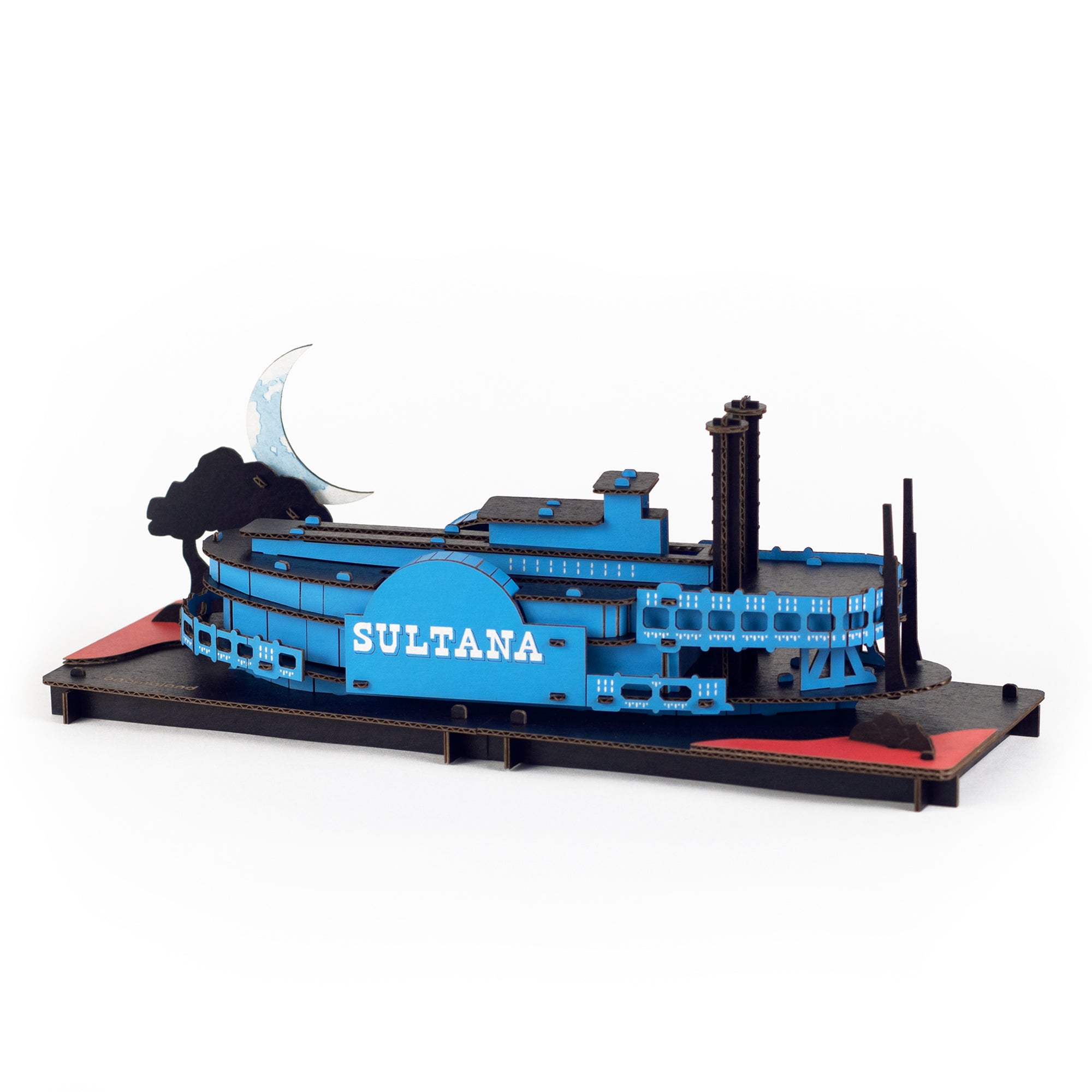 Anomaland Sultana Steamboat Disaster Model Kit view showing the bow and starboard side of the boat